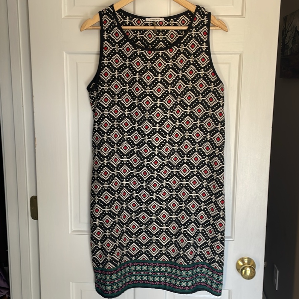 Amber Blue geometric print dress